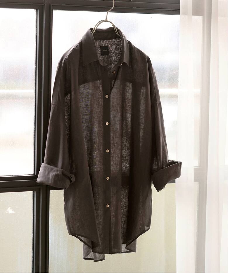≪追加≫80リネンカシュクールビッグシャツ（シャツ／ブラウス 