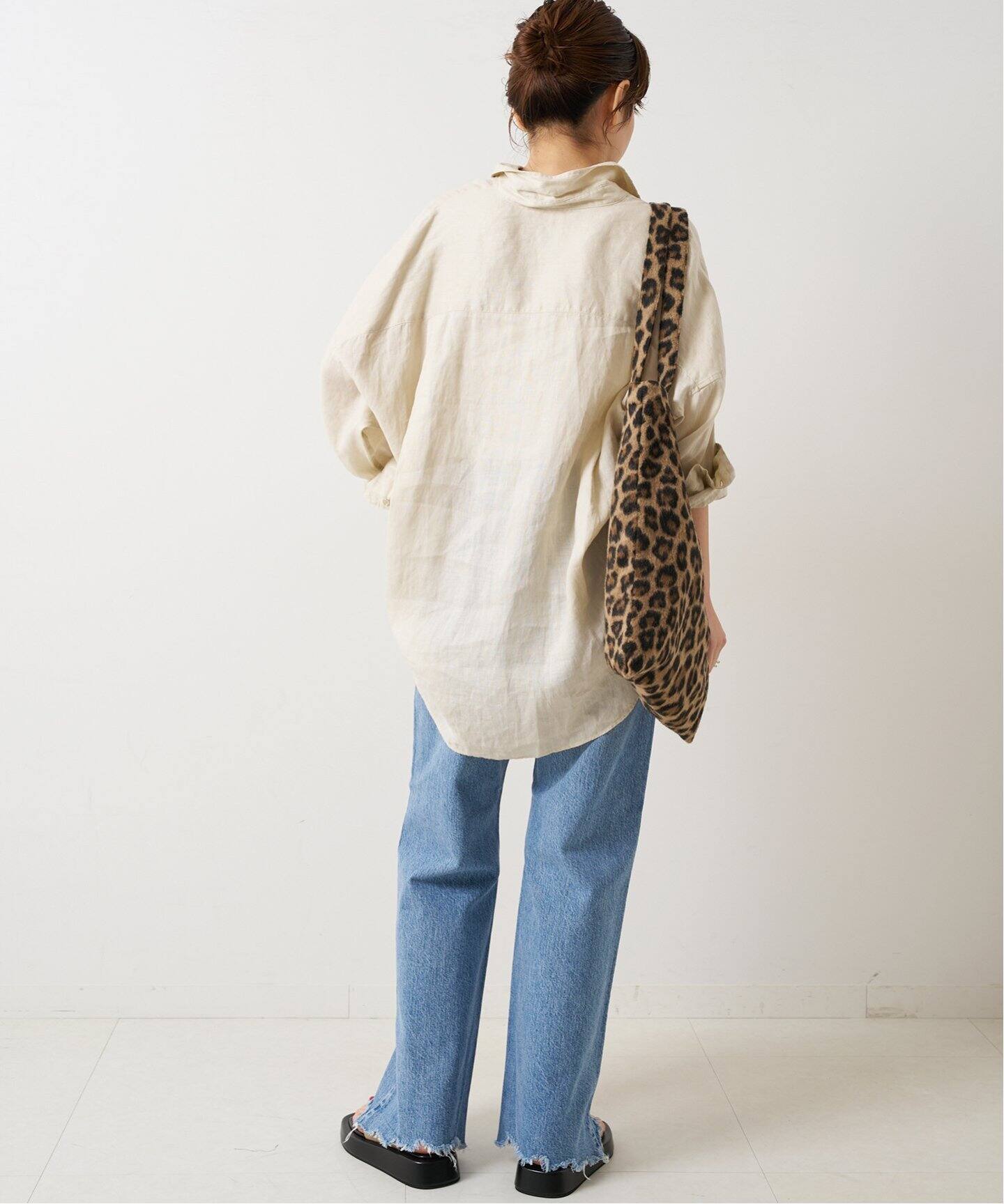 ≪追加≫80リネンカシュクールビッグシャツ（シャツ／ブラウス