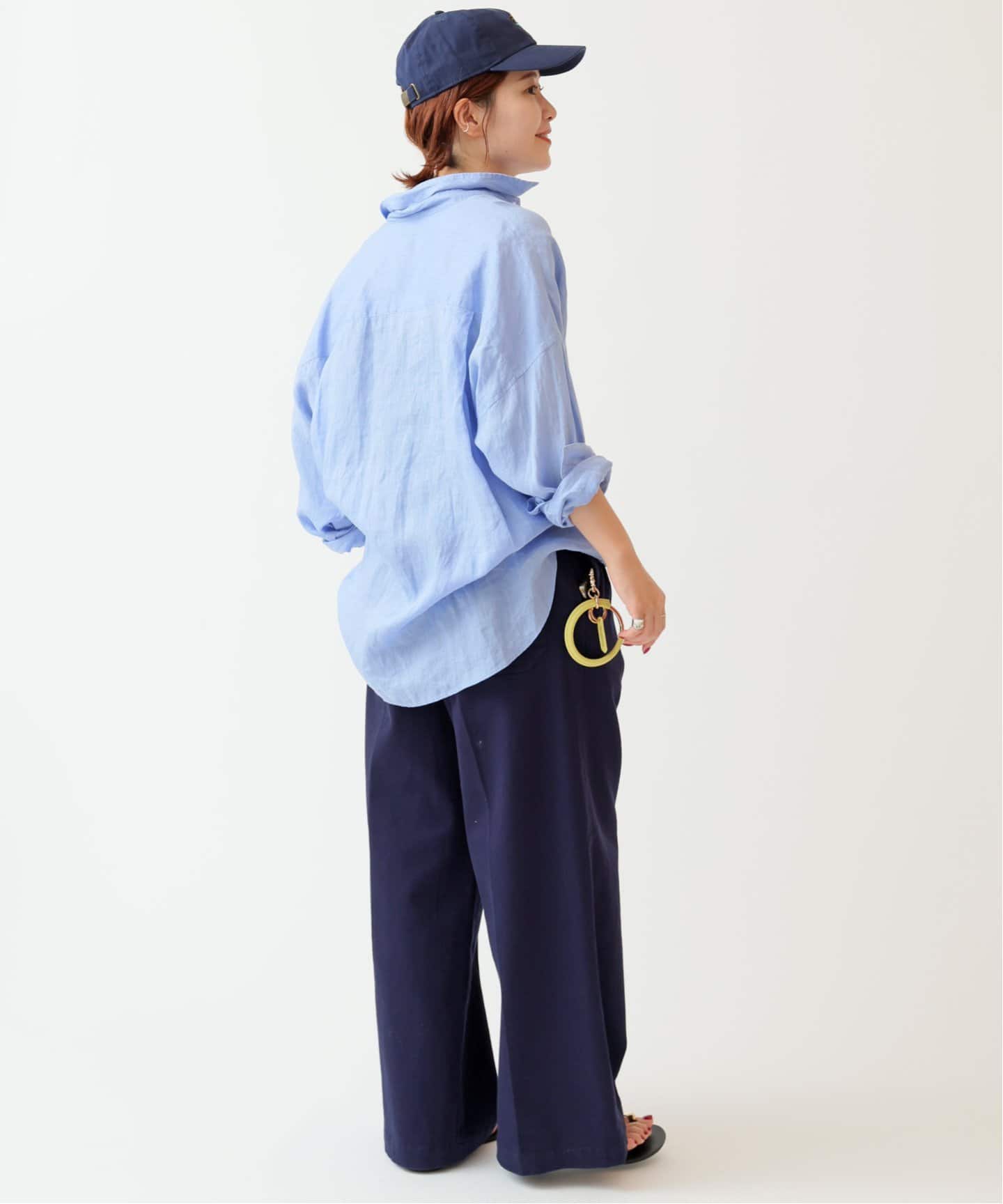 ≪追加≫80リネンカシュクールビッグシャツ（シャツ／ブラウス
