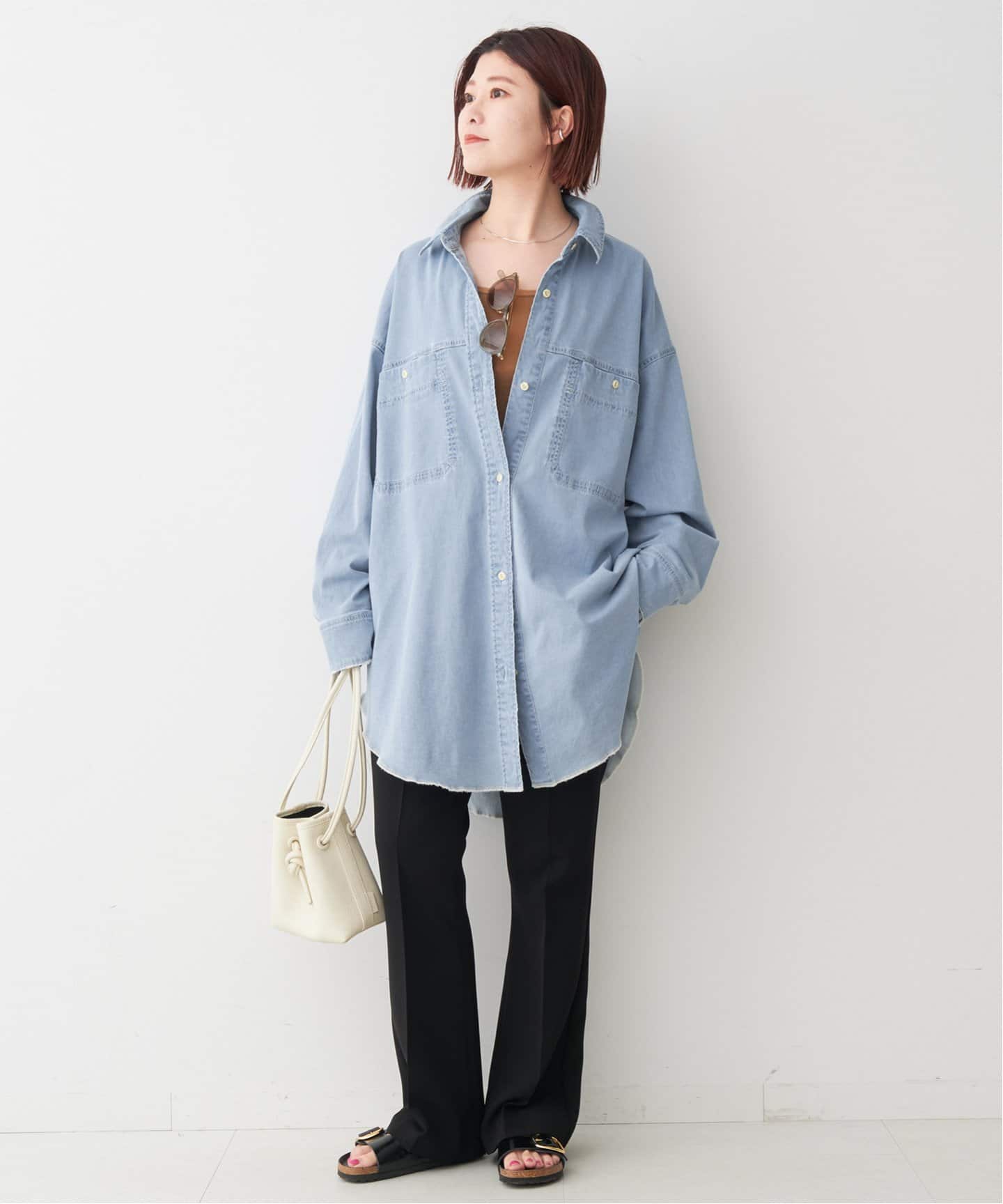 【Spick&Span】ブリーチデニムルーズシャツ ブリーチデニムルーズシャツ（シャツ／ブラウス）｜Spick & Span