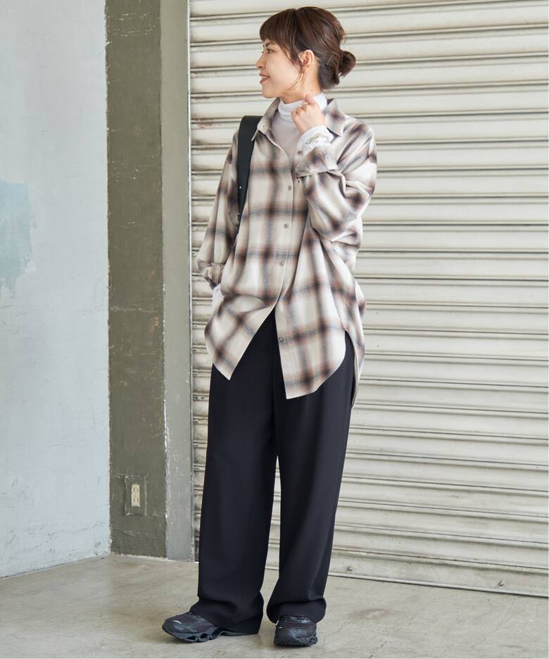 追加》オンブレーチェックルーズシャツ（シャツ／ブラウス）｜Spick  