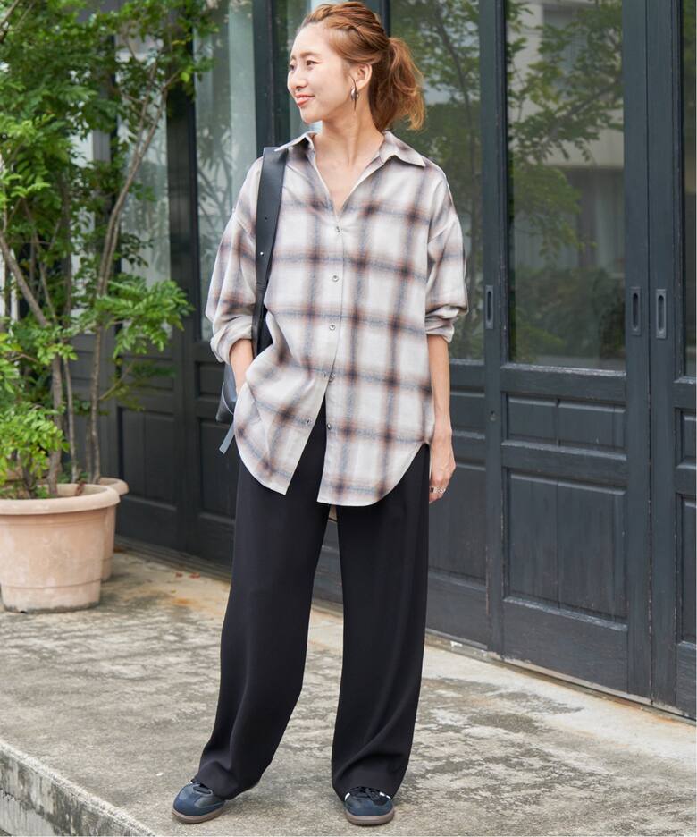 追加》オンブレーチェックルーズシャツ（シャツ／ブラウス）｜Spick  