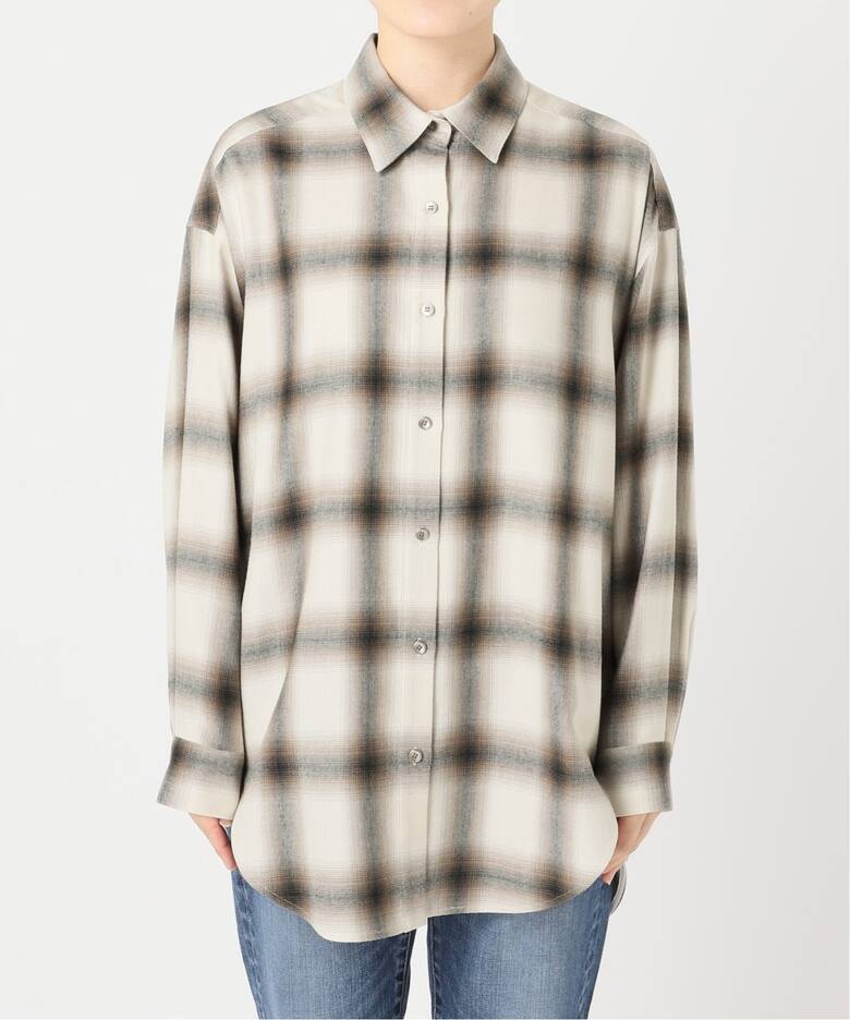 追加》オンブレーチェックルーズシャツ（シャツ／ブラウス）｜Spick  