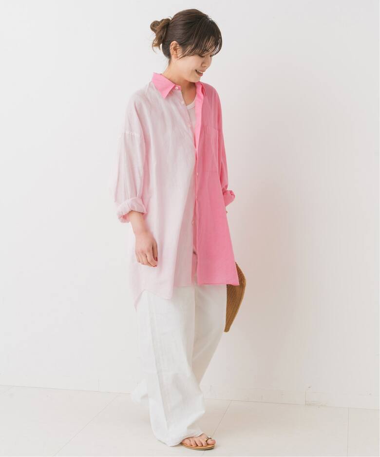 コットンリネンロングシャツ（シャツ／ブラウス）｜Spick and Span 