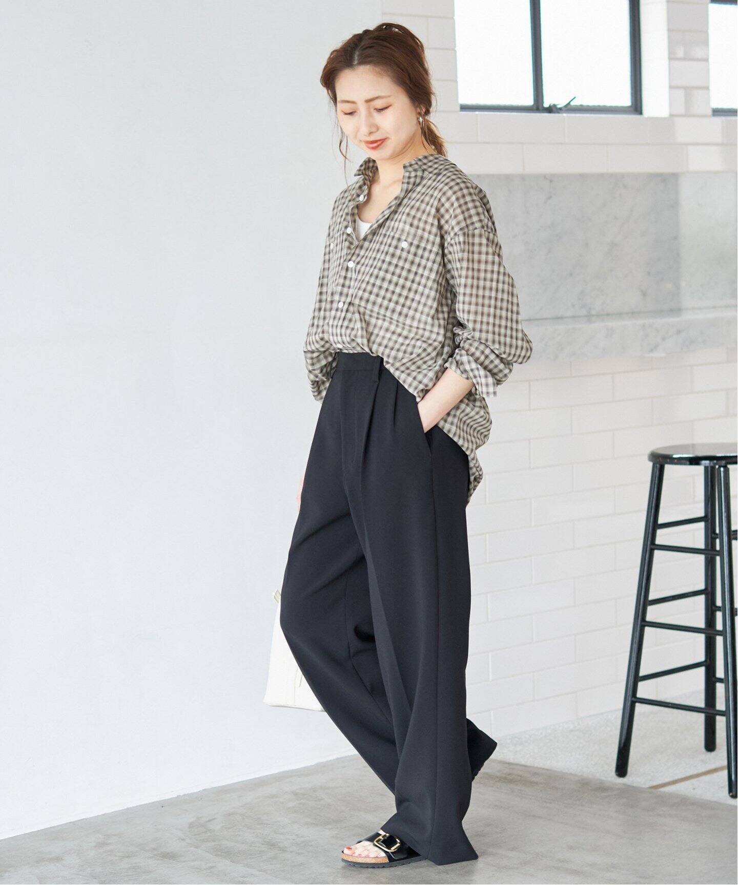 ≪追加≫コットンボイルチェックシャツ（シャツ／ブラウス）｜Spick