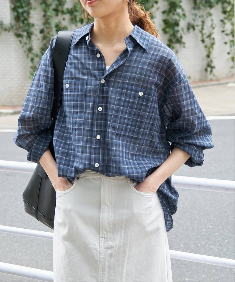 ≪追加≫コットンボイルチェックシャツ（シャツ／ブラウス）｜Spick 