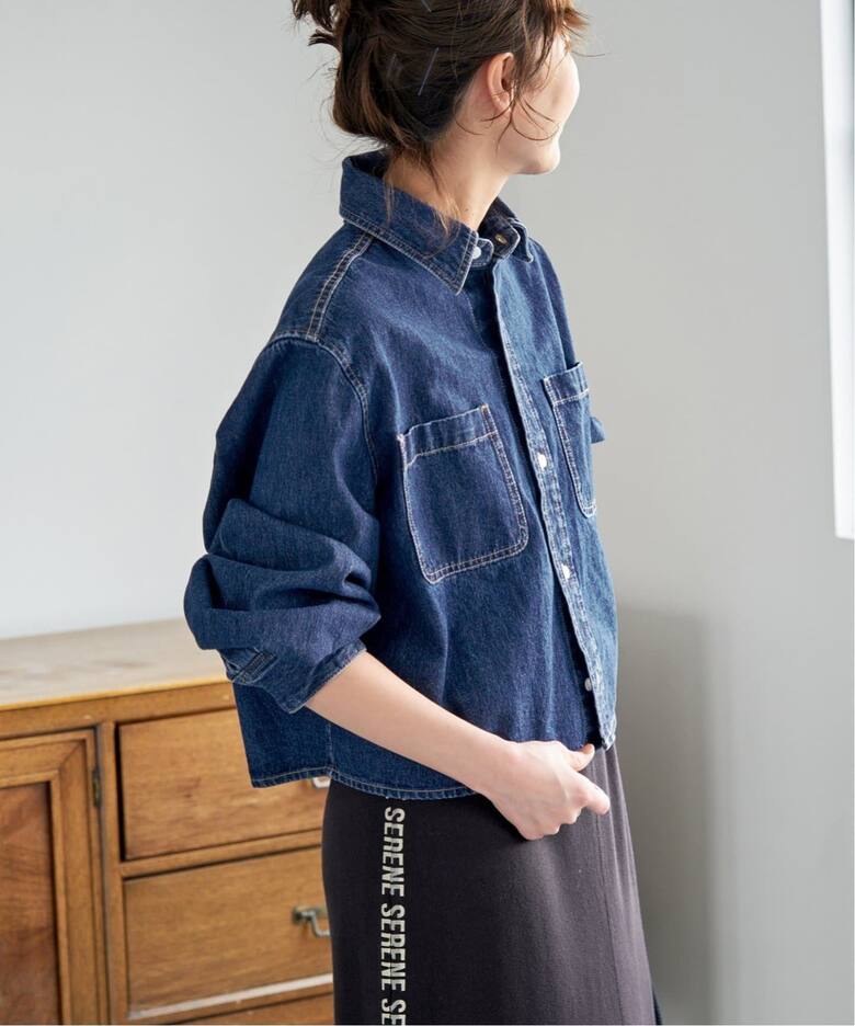 追加3》ショートデニムシャツ（シャツ／ブラウス）｜Spick and Span  