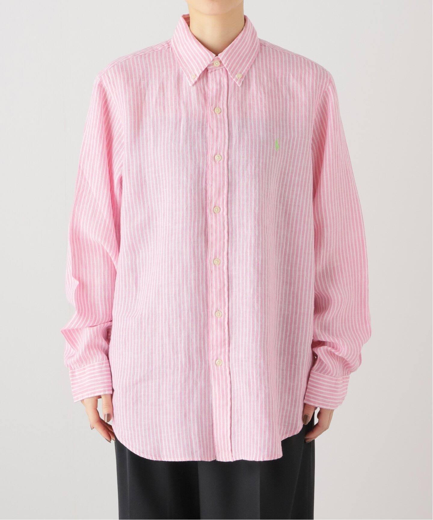 POLO RALPH LAUREN/ポロ ラルフ ローレン】 CUSTOM FIT BD LINEN SH 