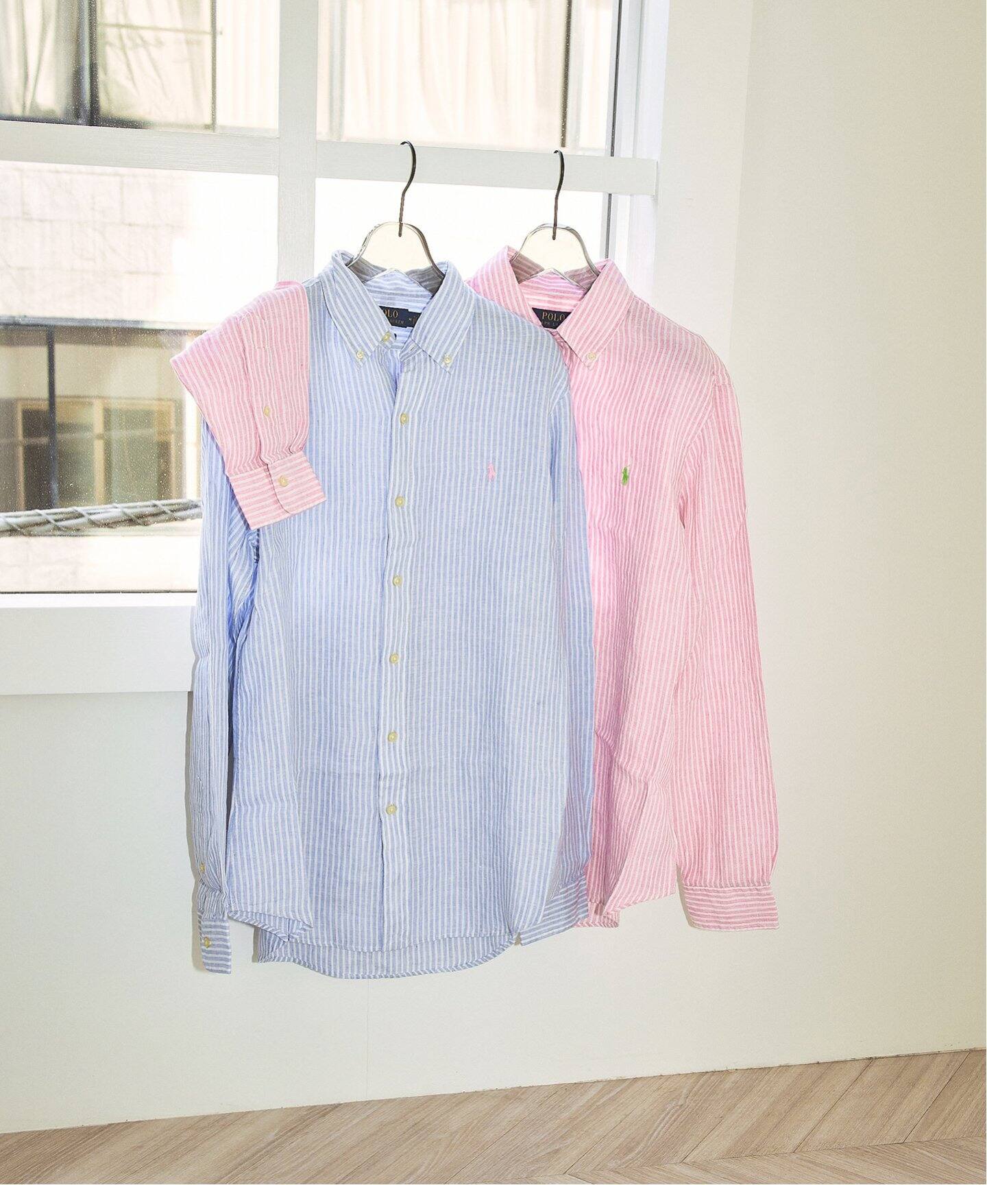 POLO RALPH LAUREN/ポロ ラルフ ローレン】 CUSTOM FIT BD LINEN SH 