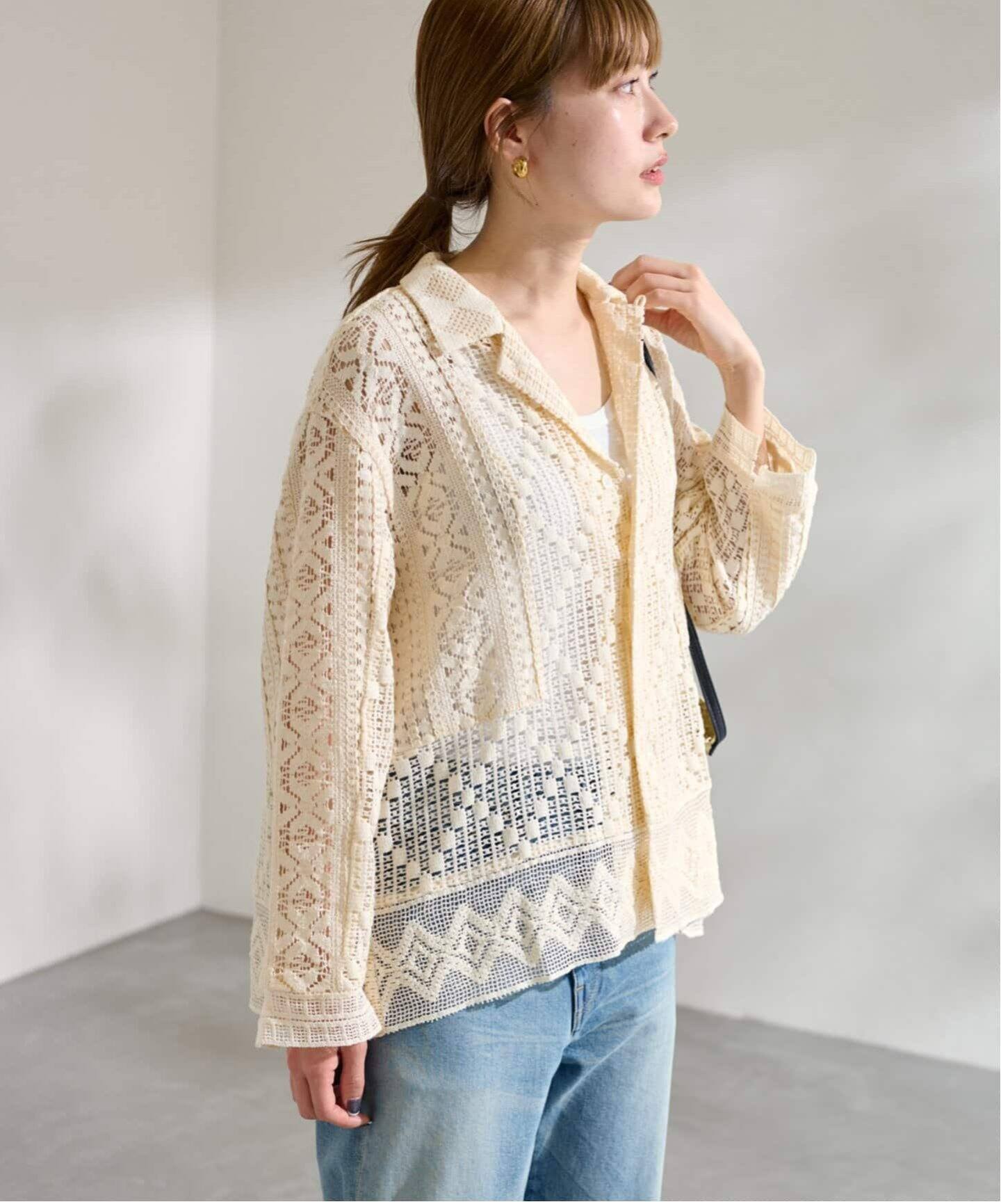 FRAMeWORK アンティークレースオープンカラーシャツ-angelic pretty 