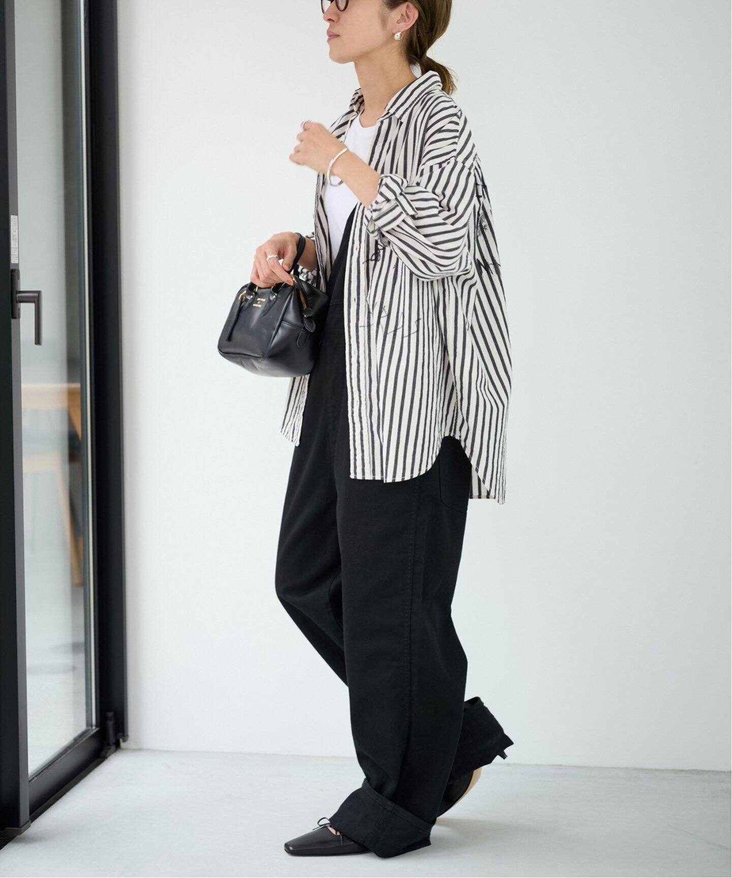 LEVI PATA×FRAMeWORK ストライプシャツ（シャツ／ブラウス  