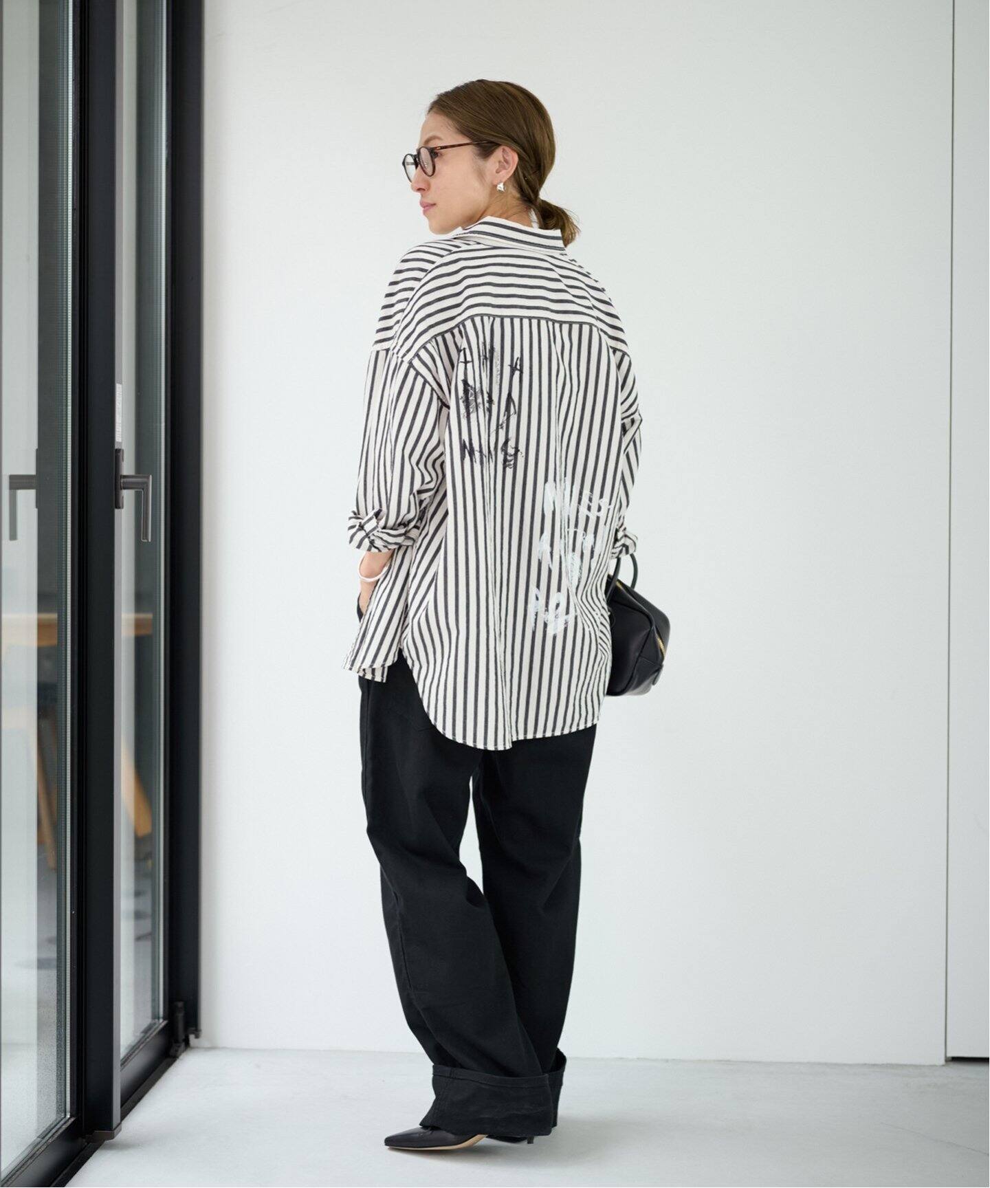 LEVI PATA×FRAMeWORK ストライプシャツ（シャツ／ブラウス  