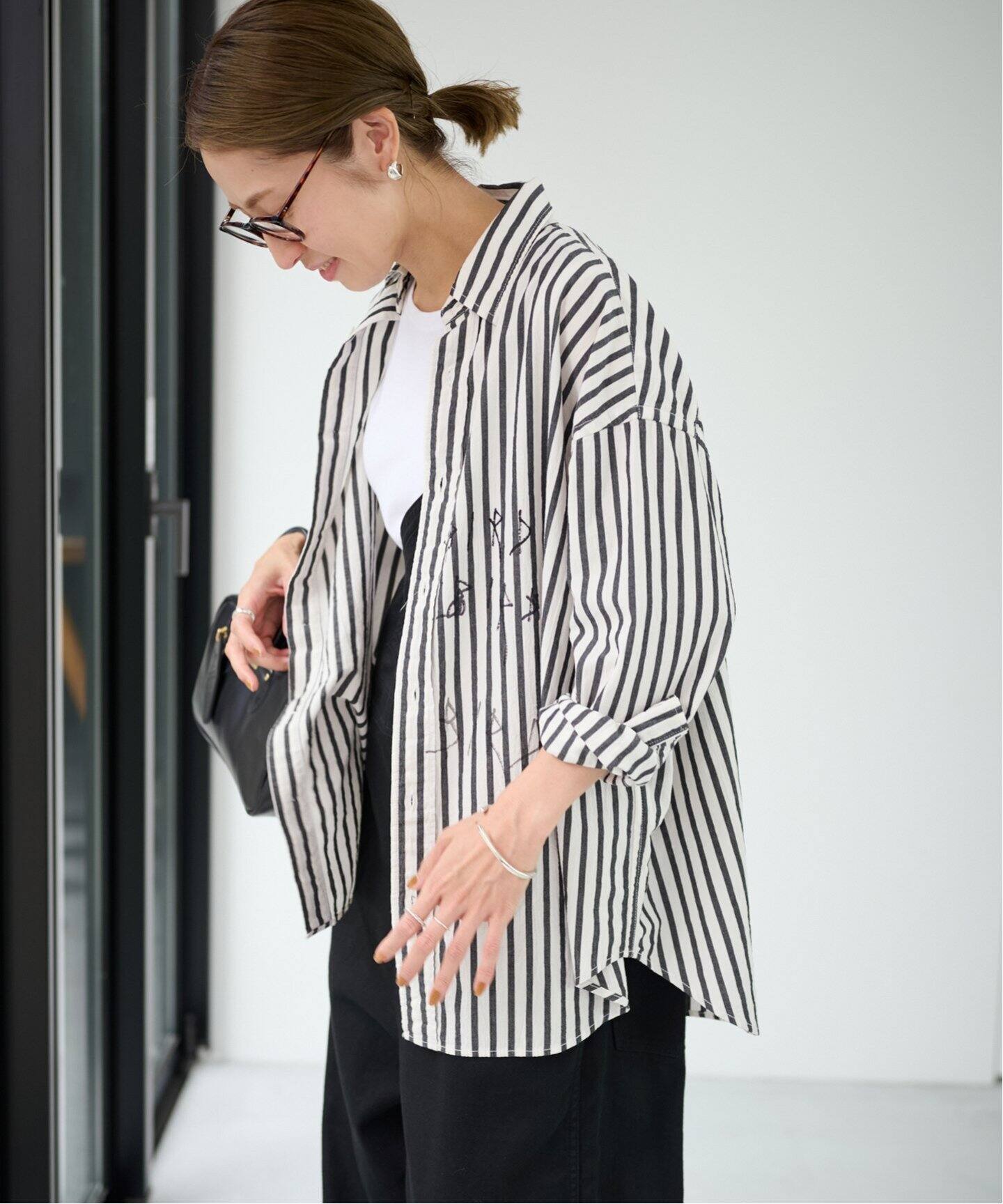 LEVI PATA×FRAMeWORK ストライプシャツ（シャツ／ブラウス 