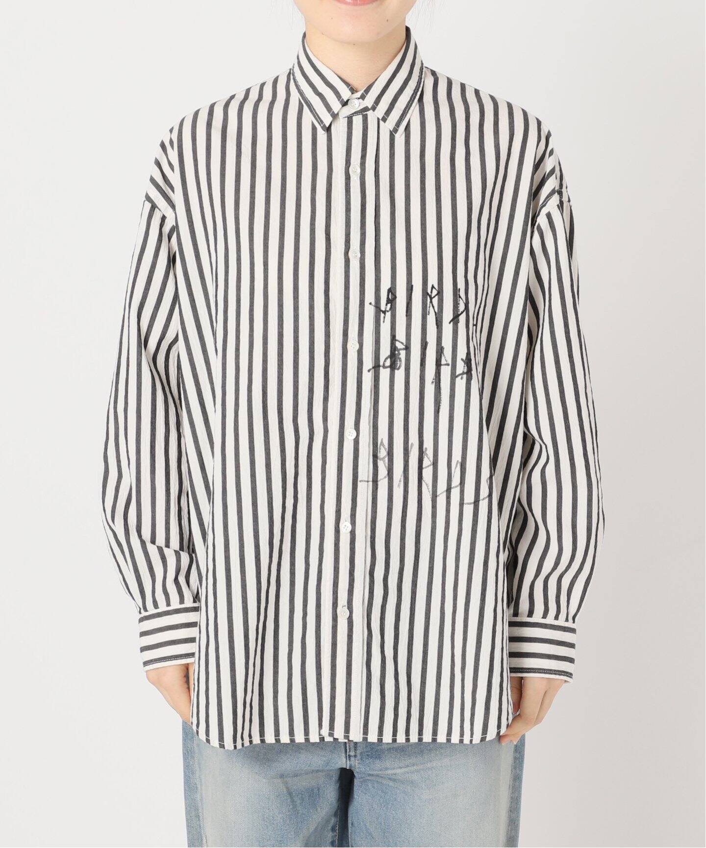 LEVI PATA×FRAMeWORK ストライプシャツ（シャツ／ブラウス  