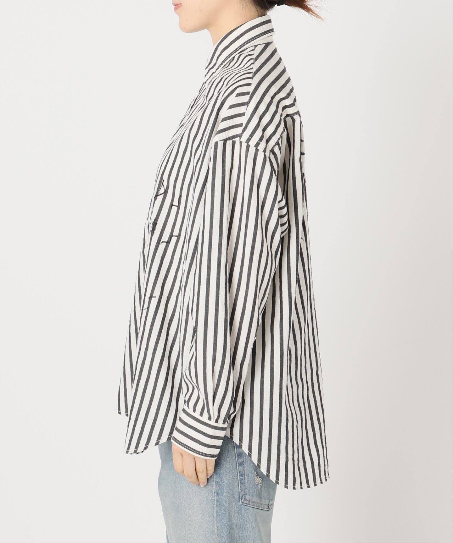 LEVI PATA×FRAMeWORK ストライプシャツ（シャツ／ブラウス  