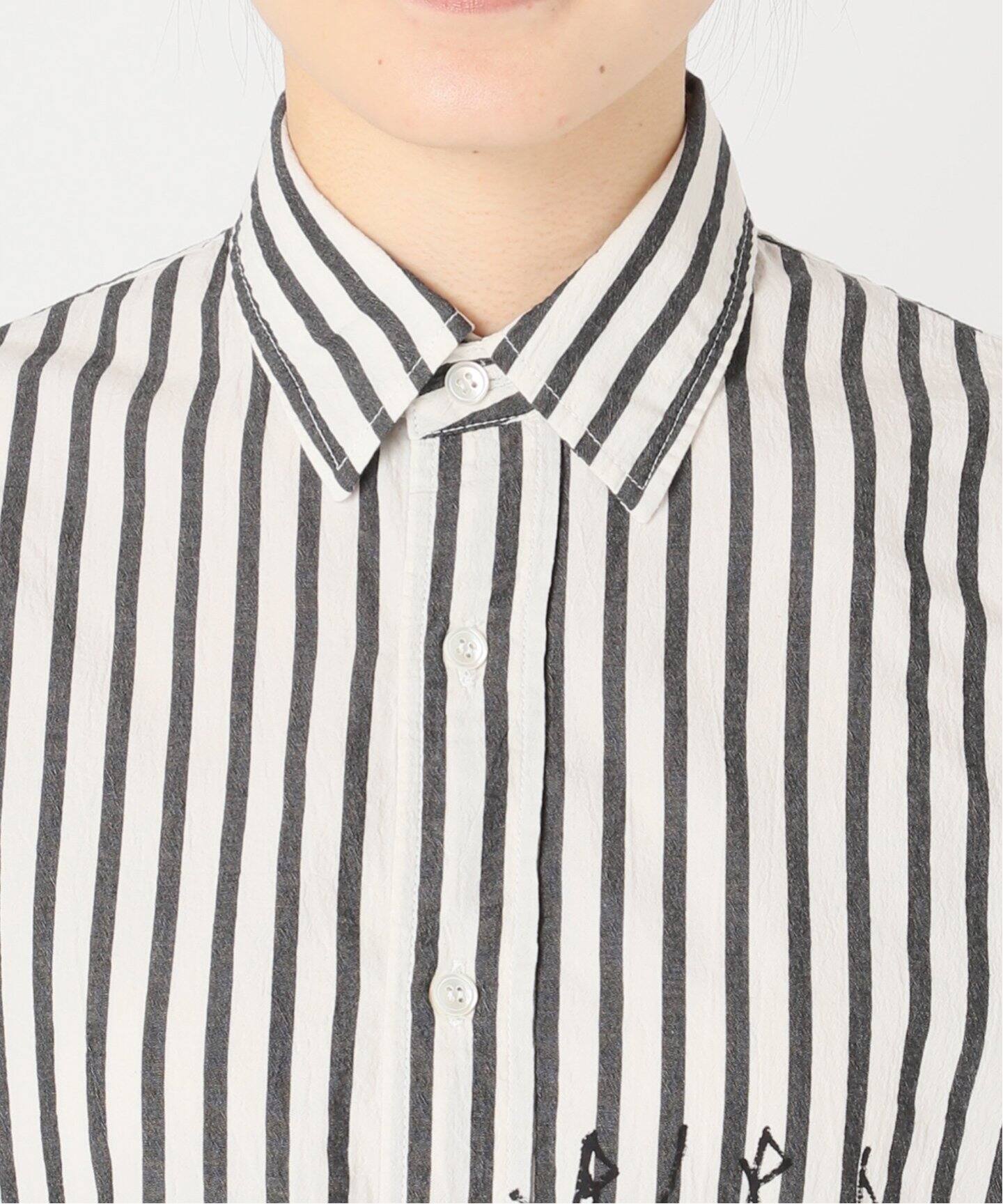 LEVI PATA×FRAMeWORK ストライプシャツ（シャツ／ブラウス  