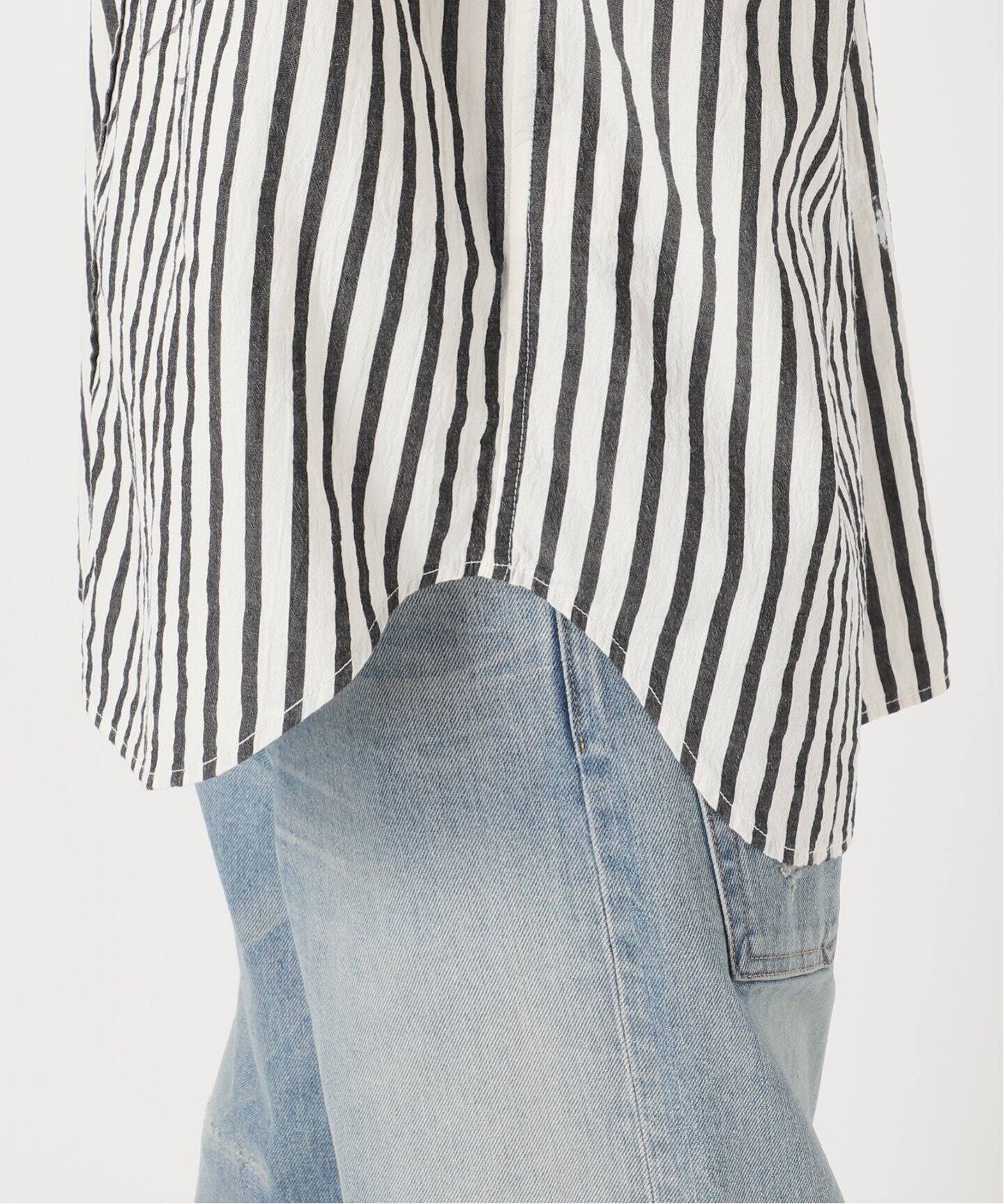 LEVI PATA×FRAMeWORK ストライプシャツ（シャツ／ブラウス  