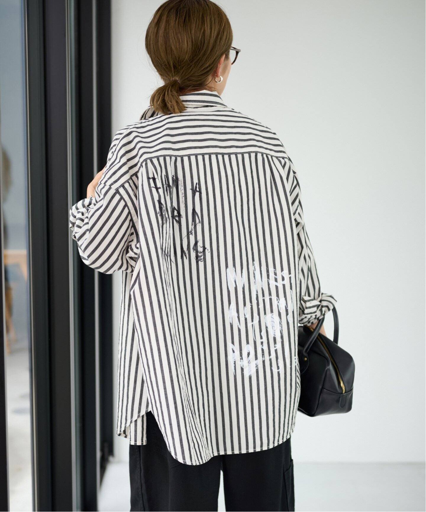 LEVI PATA×FRAMeWORK ストライプシャツ（シャツ／ブラウス  