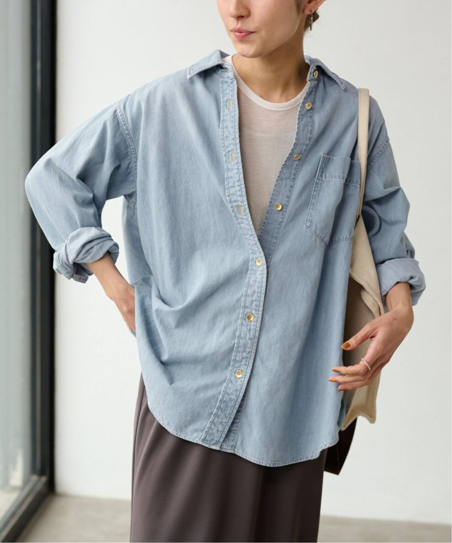 ライトオンスデニムシャツ（シャツ／ブラウス）｜FRAMeWORK（フレーム  