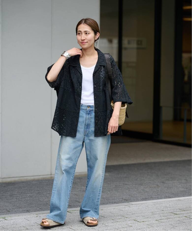 ≪WEB限定追加≫カットワーク刺繍半袖シャツ（シャツ／ブラウス 