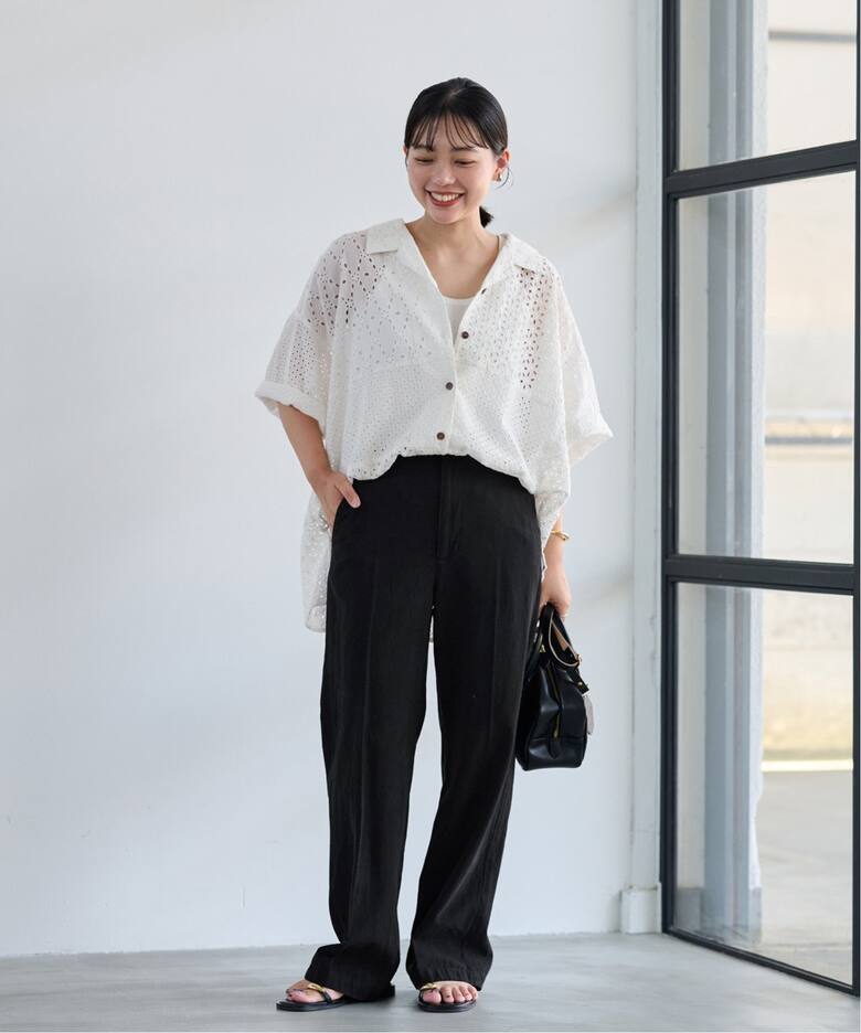 ≪WEB限定追加≫カットワーク刺繍半袖シャツ（シャツ／ブラウス 