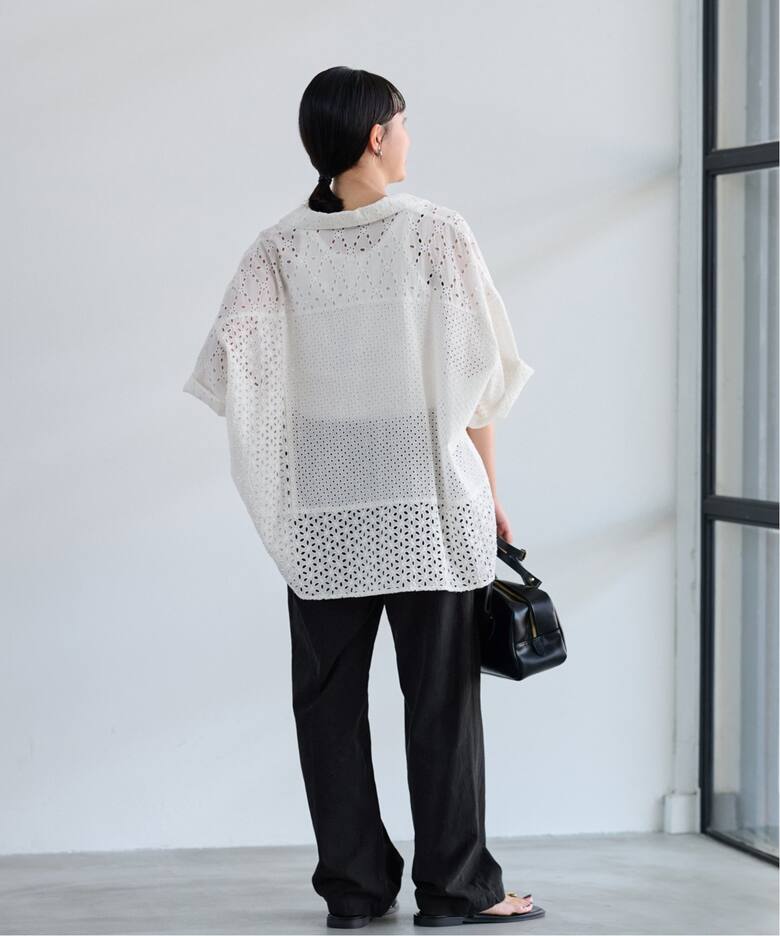 ≪WEB限定追加≫カットワーク刺繍半袖シャツ（シャツ／ブラウス 