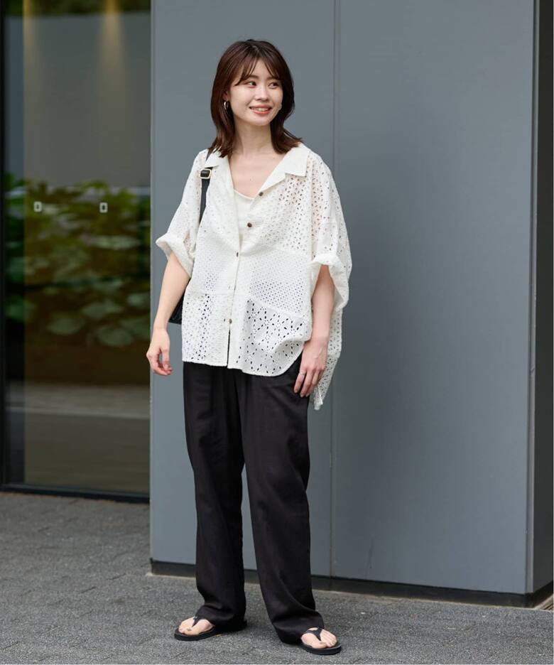 ≪WEB限定追加≫カットワーク刺繍半袖シャツ（シャツ／ブラウス 