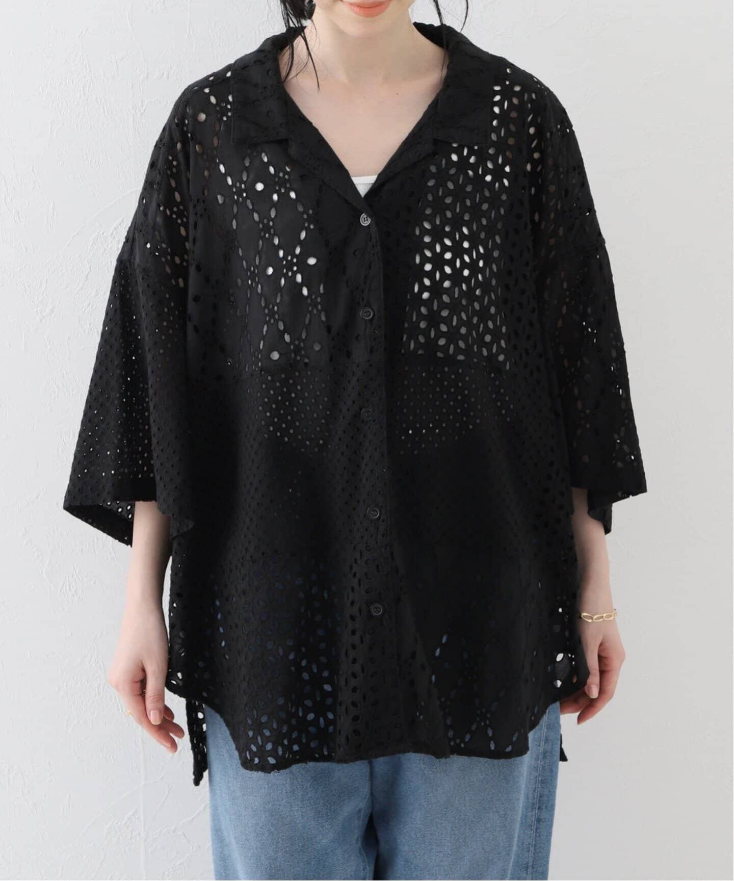 ≪追加≫カットワーク刺繍半袖シャツ2（シャツ／ブラウス）｜FRAMeWORK  