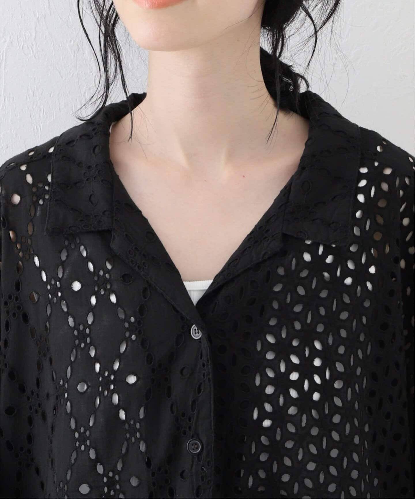 ≪追加≫カットワーク刺繍半袖シャツ2（シャツ／ブラウス）｜FRAMeWORK  