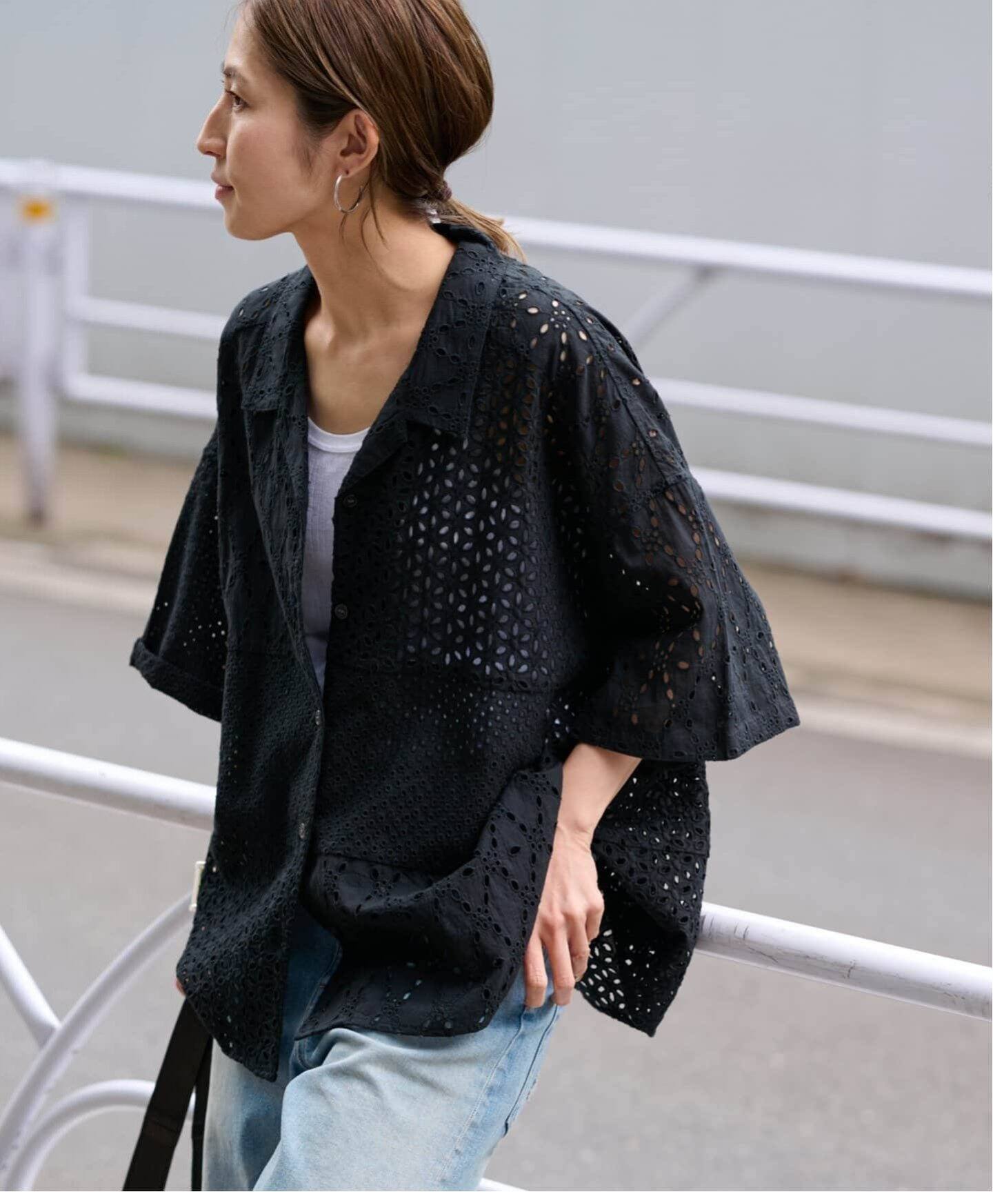 ≪追加≫カットワーク刺繍半袖シャツ2（シャツ／ブラウス）｜FRAMeWORK  