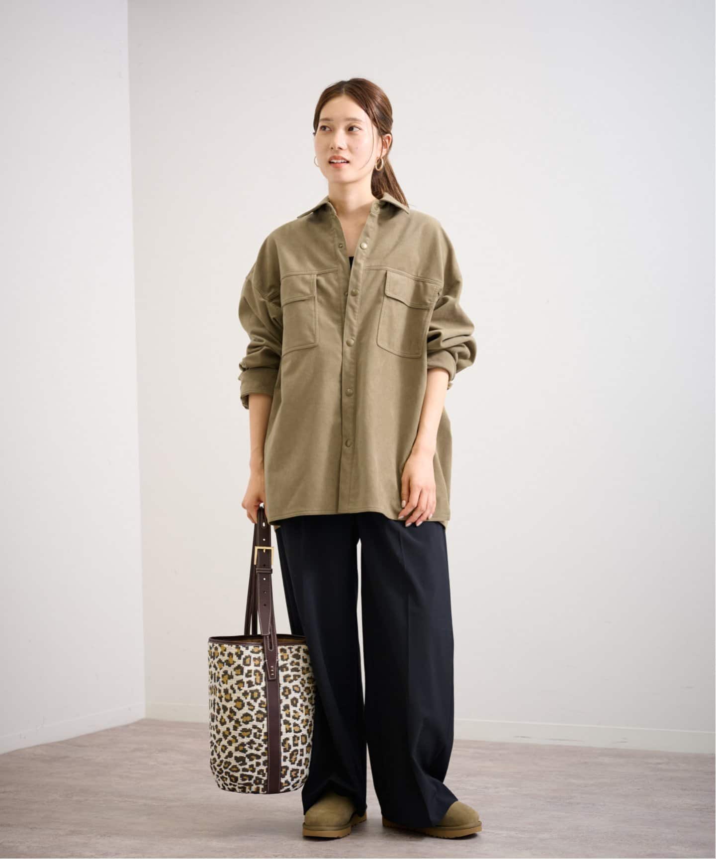 FRAMeWORK フェイクスエードシャツ フェイクスエードシャツ（シャツ／ブラウス）｜FRAMeWORK（フレーム