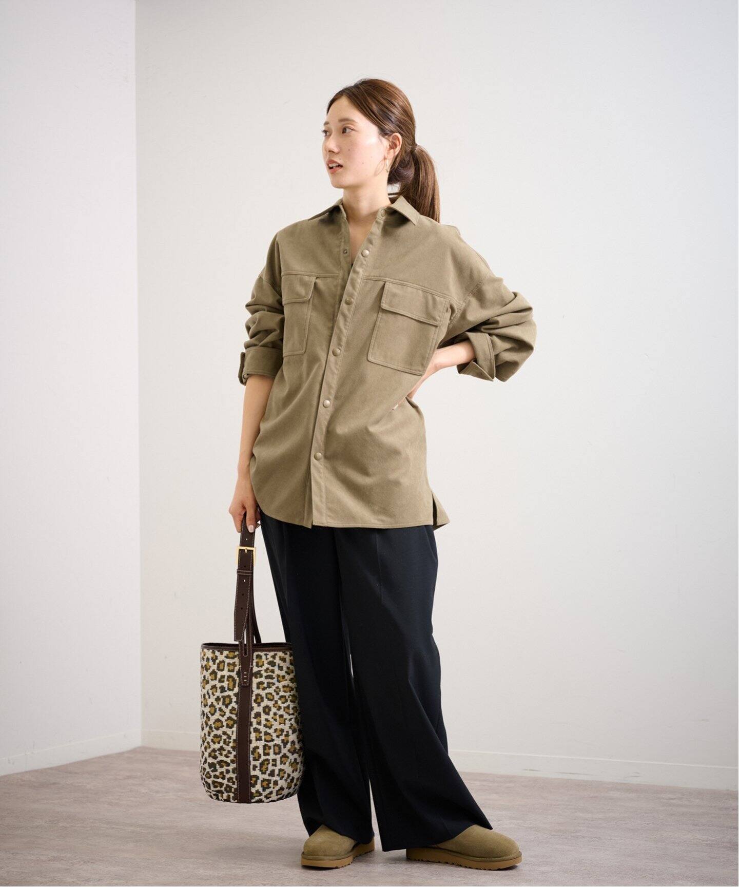 FRAMeWORK フェイクスエードシャツ フェイクスエードシャツ（シャツ／ブラウス）｜FRAMeWORK