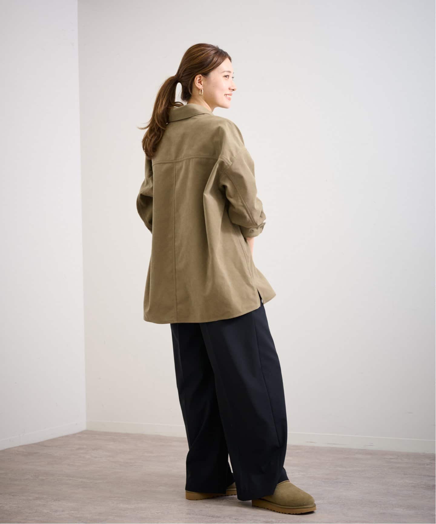 FRAMeWORK フェイクスエードシャツ フェイクスエードシャツ（シャツ／ブラウス）｜FRAMeWORK