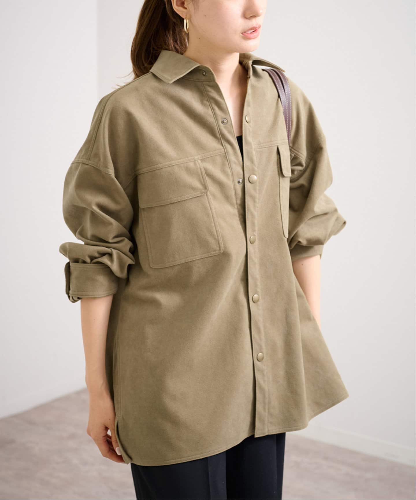 FRAMeWORK フェイクスエードシャツ フェイクスエードシャツ（シャツ／ブラウス）｜FRAMeWORK