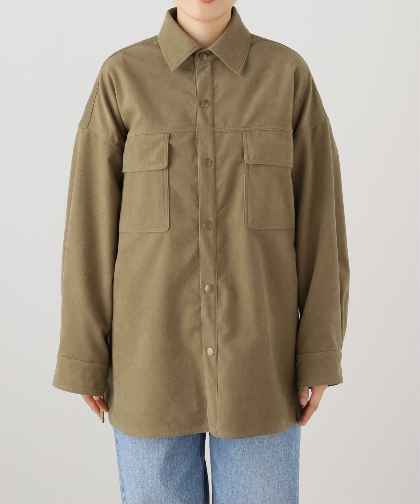 FRAMeWORK フェイクスエードシャツ フェイクスエードシャツ（シャツ／ブラウス）｜FRAMeWORK