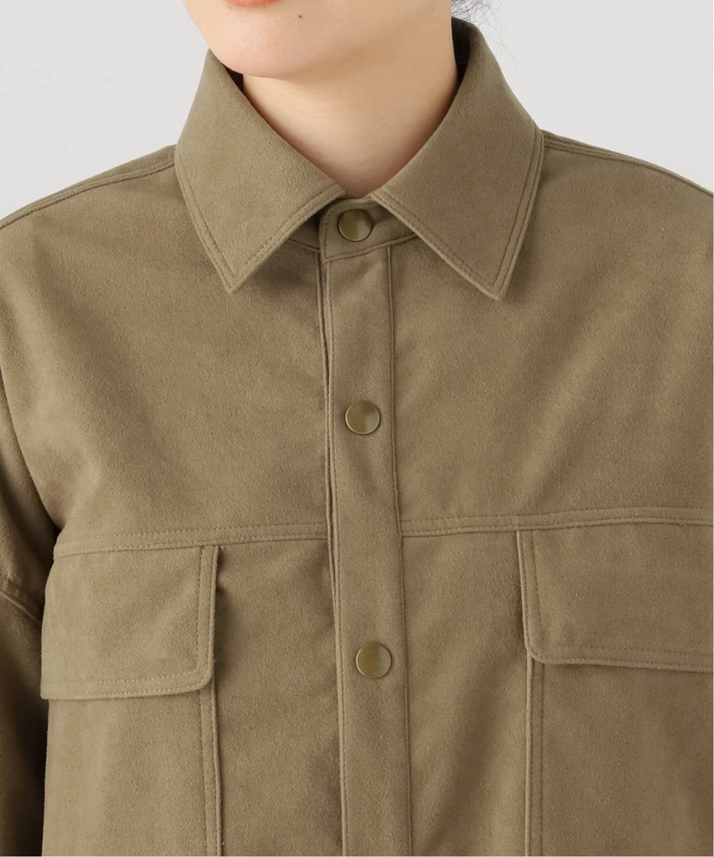 FRAMeWORK フェイクスエードシャツ フェイクスエードシャツ（シャツ／ブラウス）｜FRAMeWORK