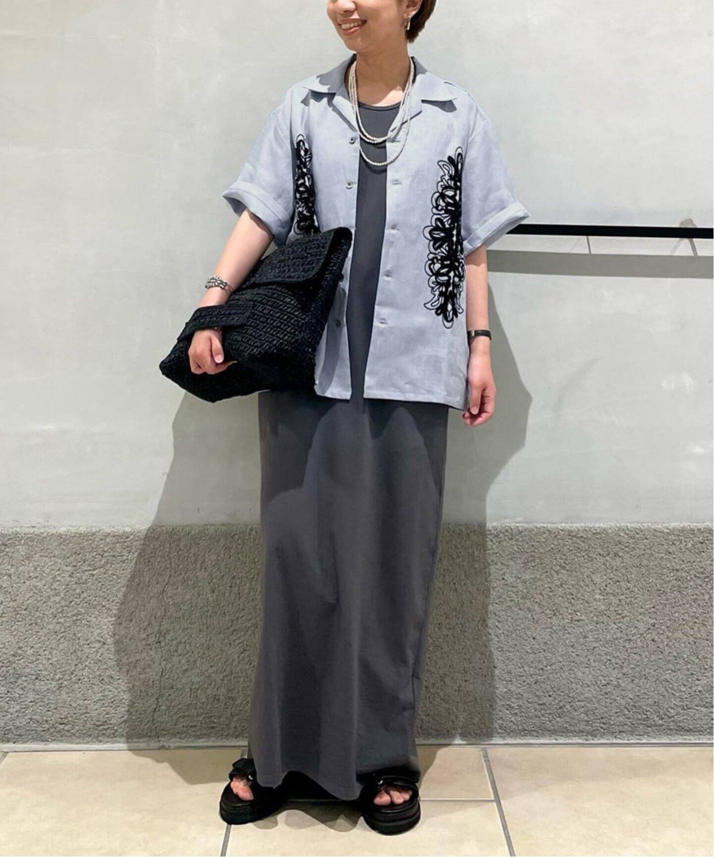 OFF THE CUFF / オフザカフ】 LINEN CODE EMB SHIRT OTC-11