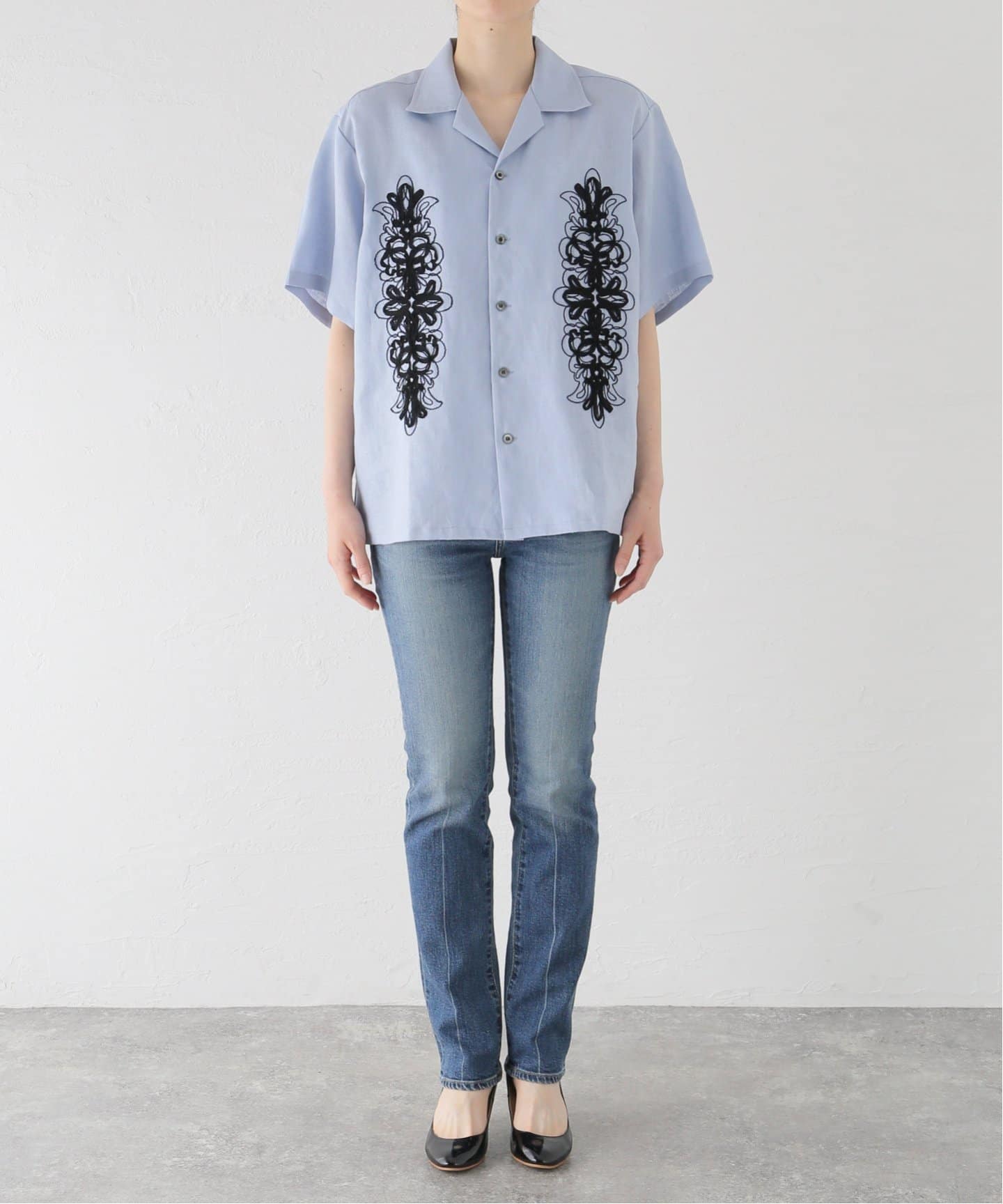 OFF THE CUFF COTTON TAPE EMB SHIRT（シャツ／ブラウス
