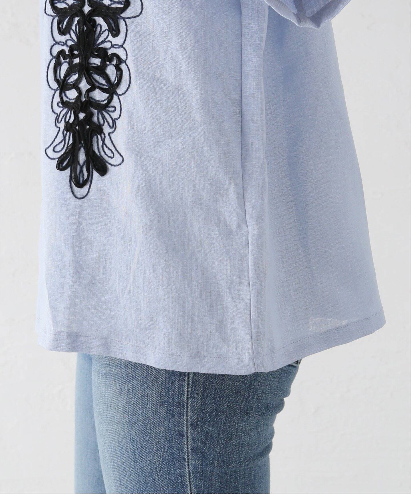OFF THE CUFF COTTON TAPE EMB SHIRT（シャツ／ブラウス