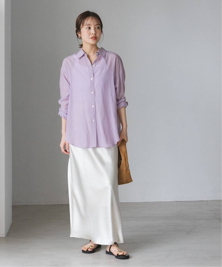 追加》シルキーコットンニュアンスカラーシャツ 3（シャツ／ブラウス 