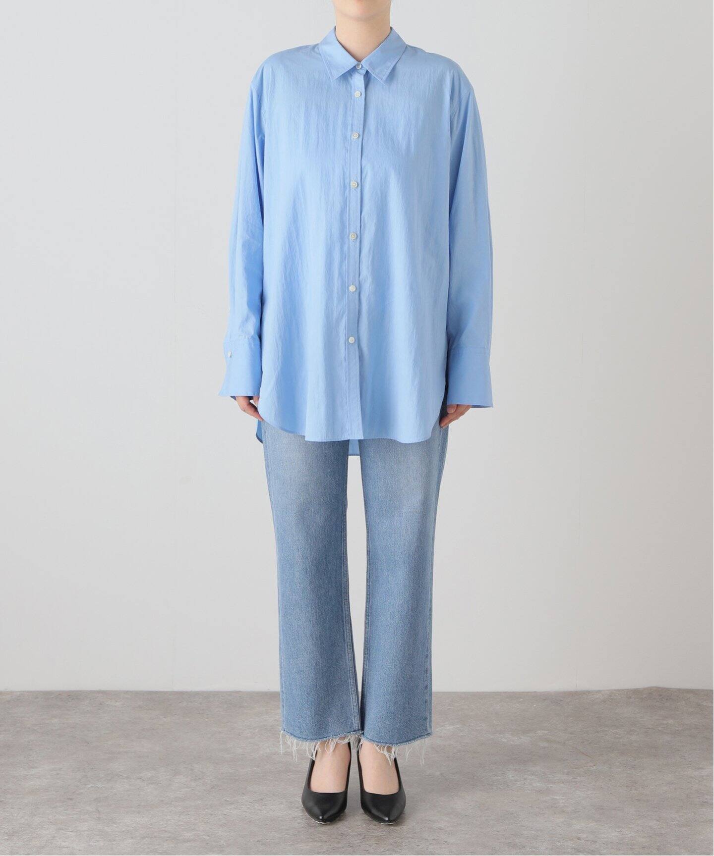 My Policy Shirt】バックボタンレギュラーオーバーシャツ（シャツ 