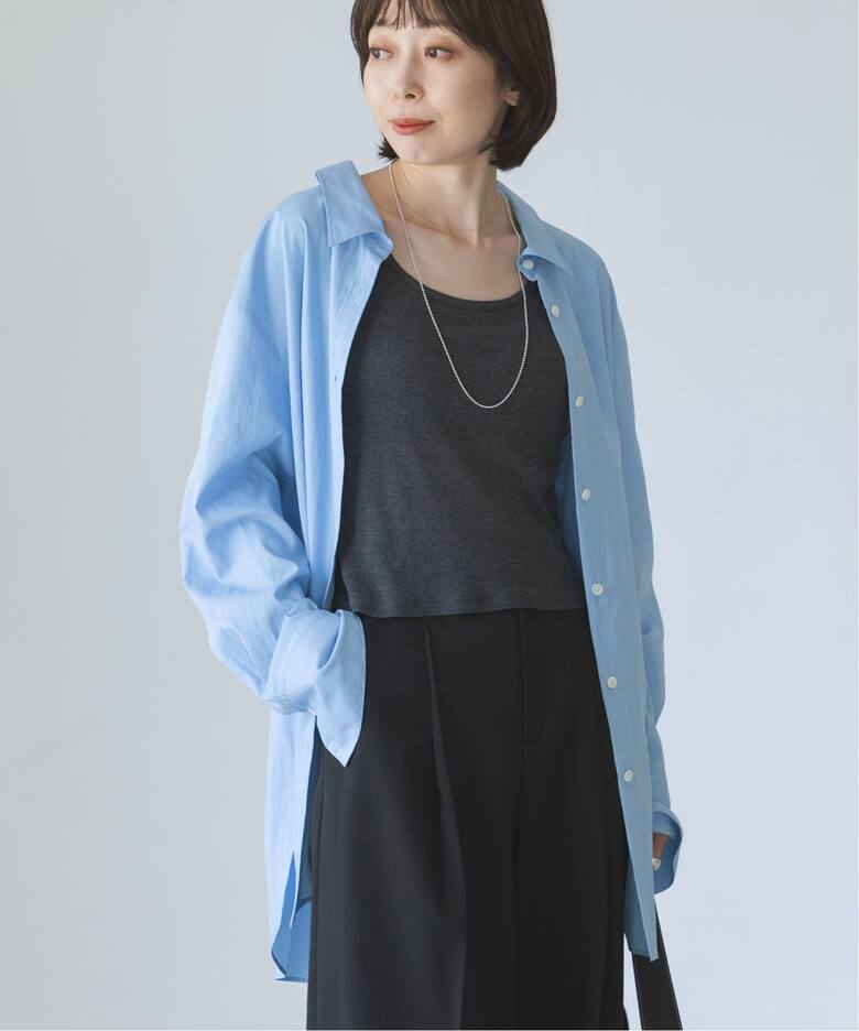 My Policy Shirt】バックボタンレギュラーオーバーシャツ（シャツ 