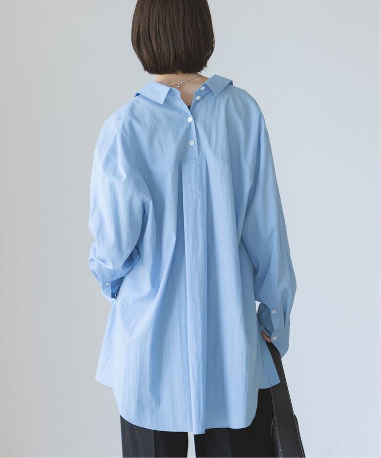 My Policy Shirt】バックボタンレギュラーオーバーシャツ（シャツ 