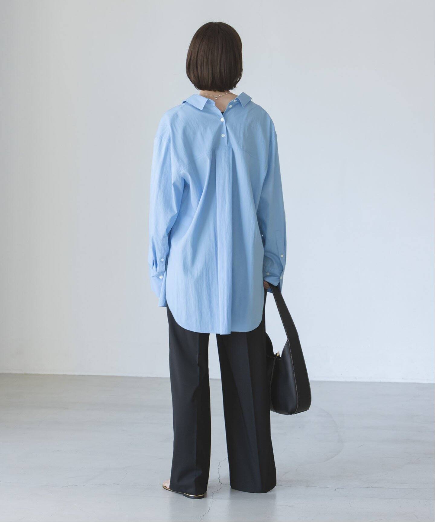 My Policy Shirt】バックボタンレギュラーオーバーシャツ（シャツ 