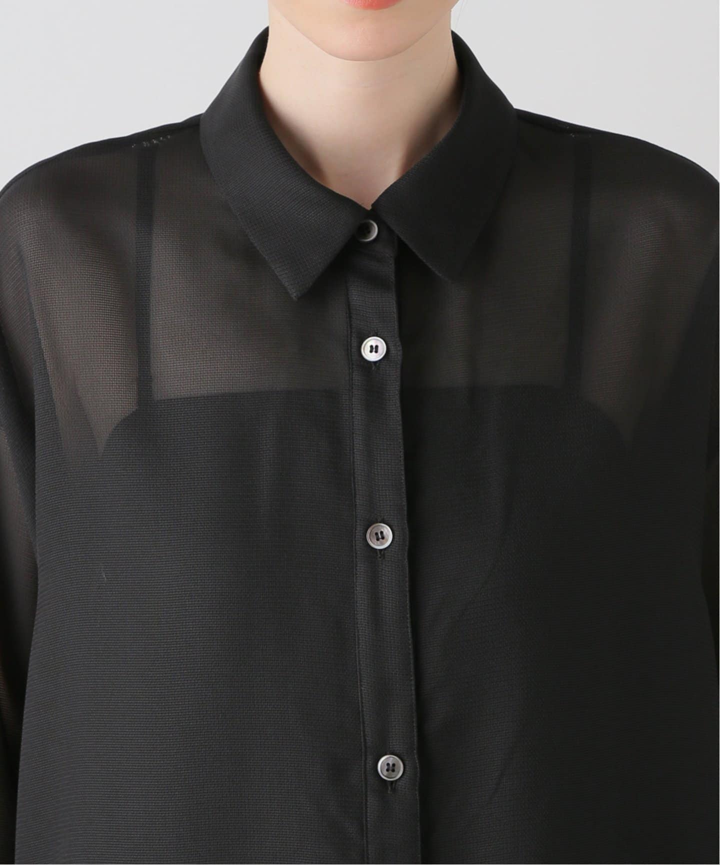 値下げ　NOBLE ELENI/エルニ メッシュレギュラーワイドシャツ 値下げ NOBLE ELENI/エルニ メッシュレギュラーワイドシャツ
