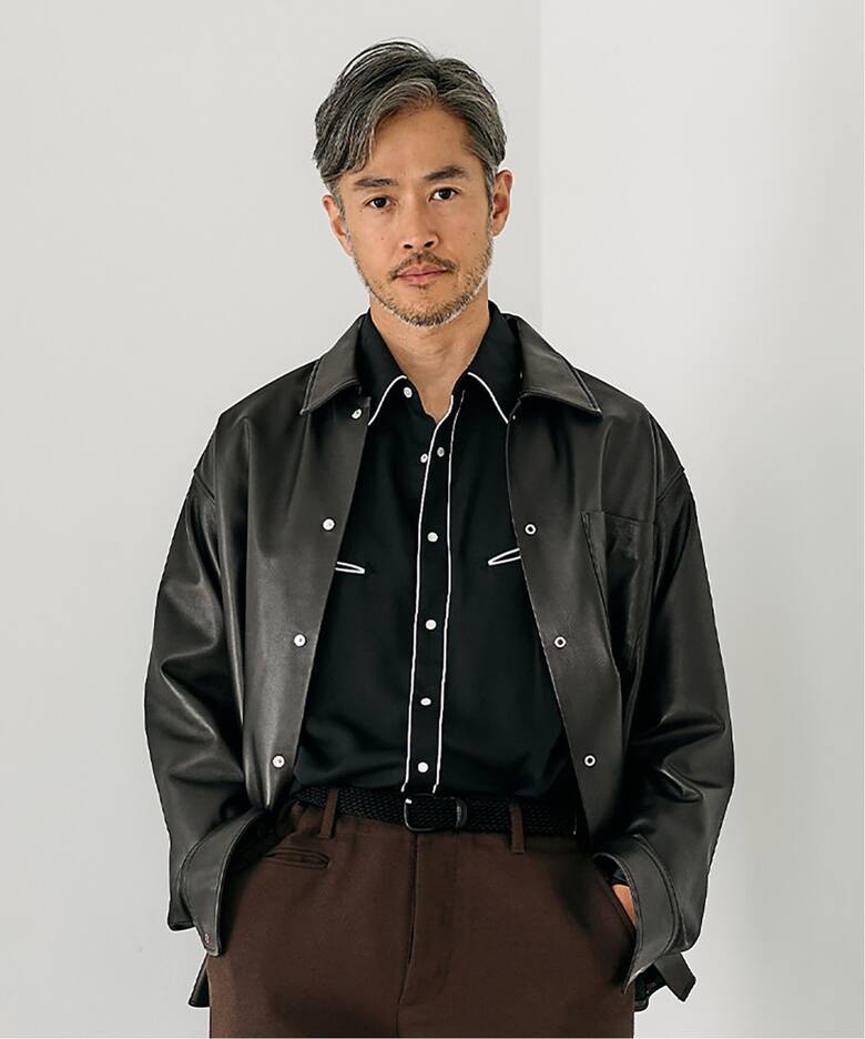ネイキッドラムレザー シャツ（レザージャケット）｜EDIFICE 