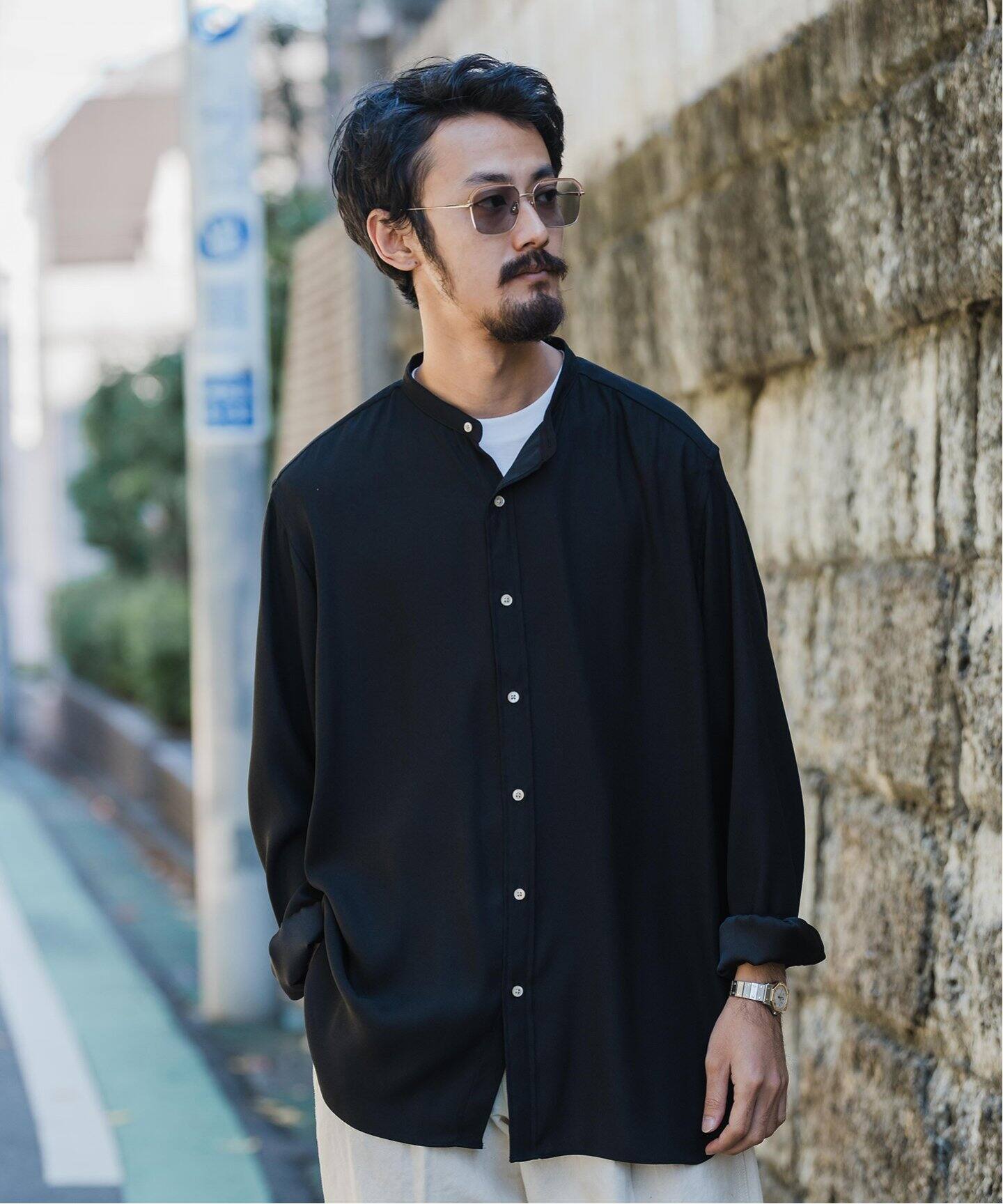ジョーゼット スタンドカラーシャツ（シャツ／ブラウス）｜EDIFICE 