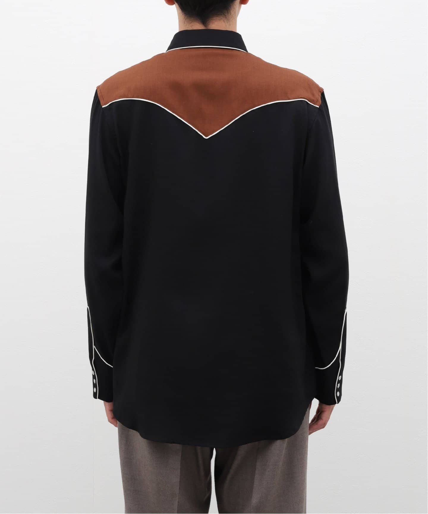 EDIFICE エディフィス ウールツイル ウエスタンシャツ　メンズ ウールツイル ウエスタンシャツ（シャツ／ブラウス）｜EDIFICE