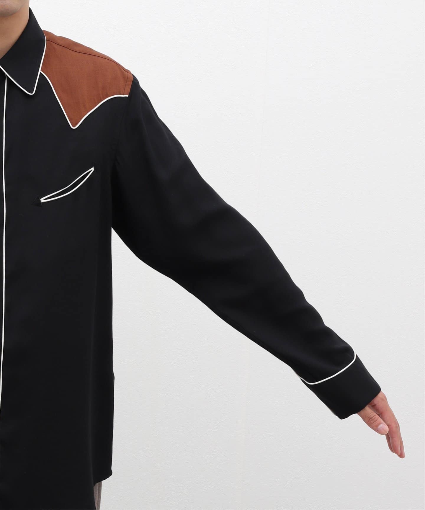 EDIFICE エディフィス ウールツイル ウエスタンシャツ　メンズ ウールツイル ウエスタンシャツ（シャツ／ブラウス）｜EDIFICE