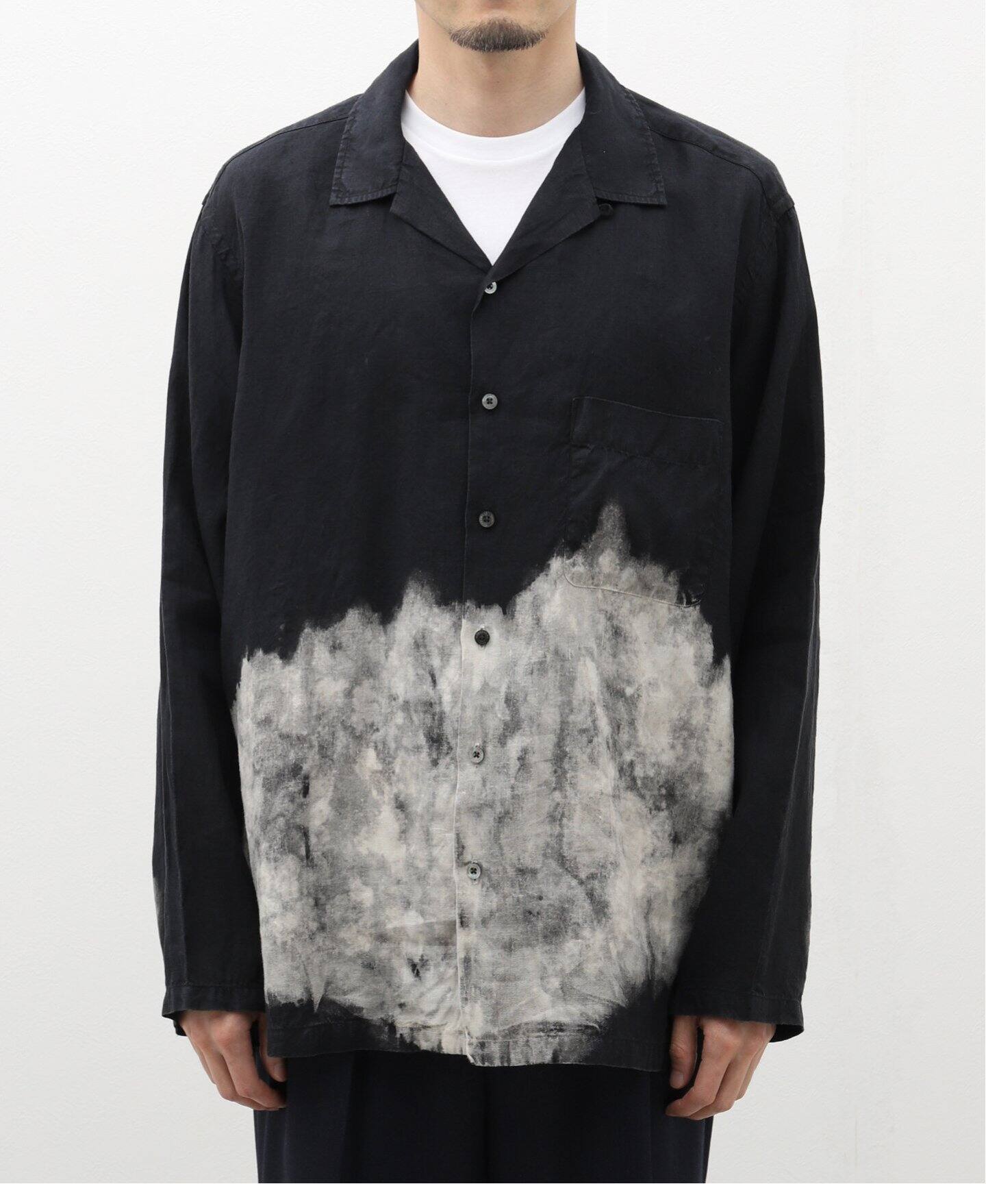MARKAWARE (マーカウェア) OPEN COLLAR SH L/S CLOUDY BLEA A24A 
